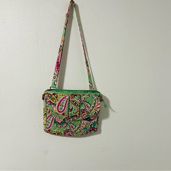 Vera Bradley Tablet Hipster Bag - “Tutti Frutti” Retired Pattern Green/Pink - Picture 3 of 10
